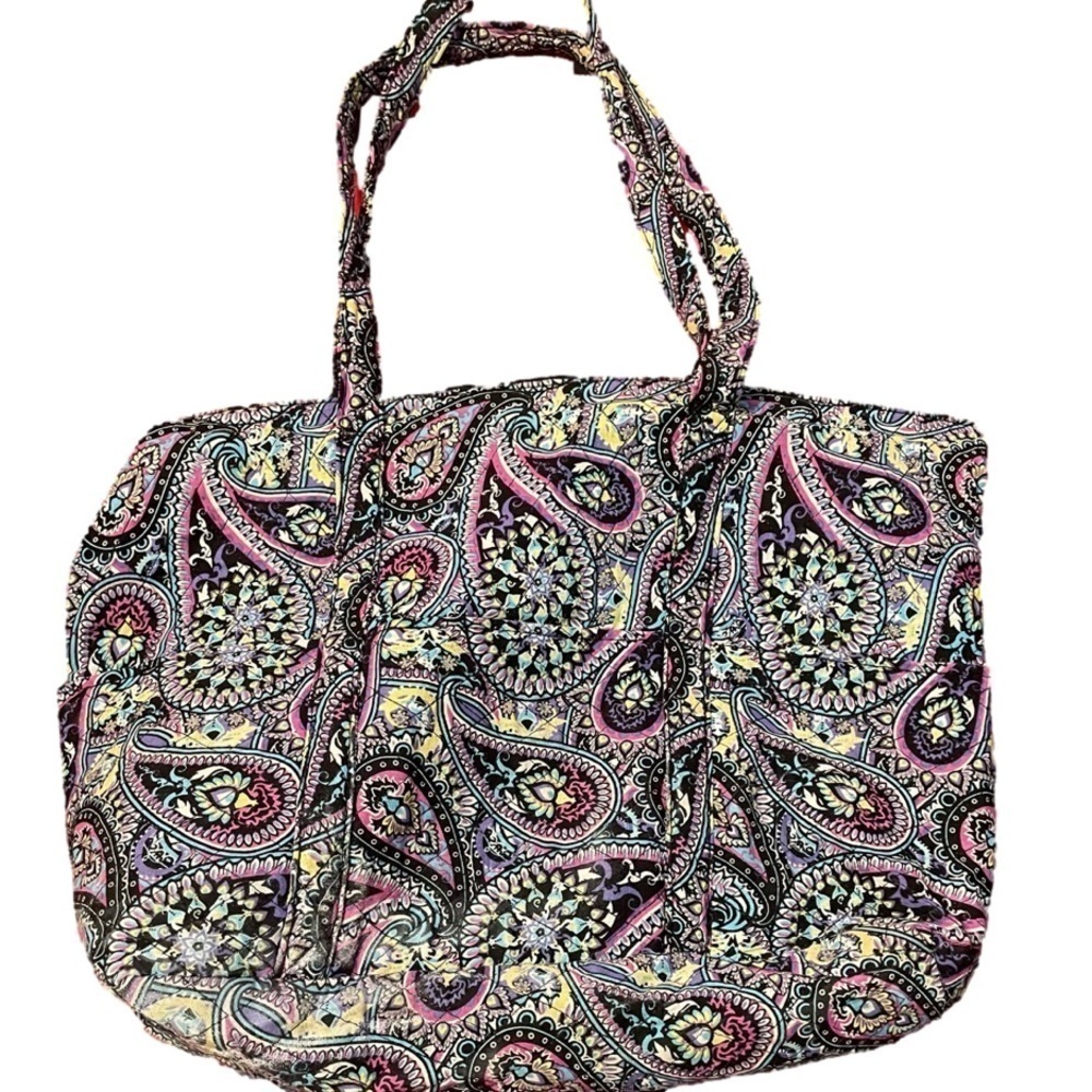 NWOT non-branded with various colorful and bright BOHO floral tote Size M-L